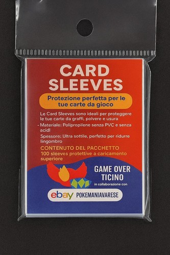 Sleeve carte pokémon 100pz - sleeve,